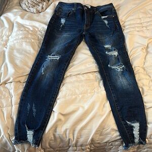 TRICOT Distressed Blue Jeans for Women